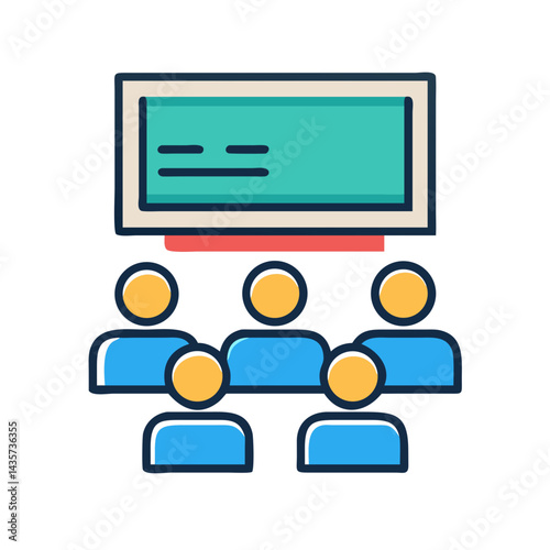 Classroom setting with students attending presentation or lecture