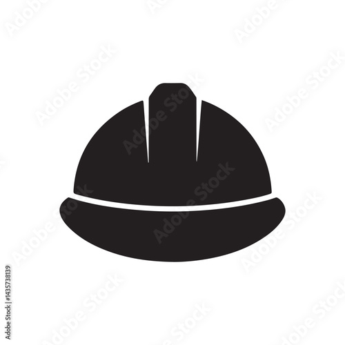Construction safety helmet icon. Simple solid style. Hard hat, worker cap, protect and safe concept. Glyph vector illustration design isolated on white background