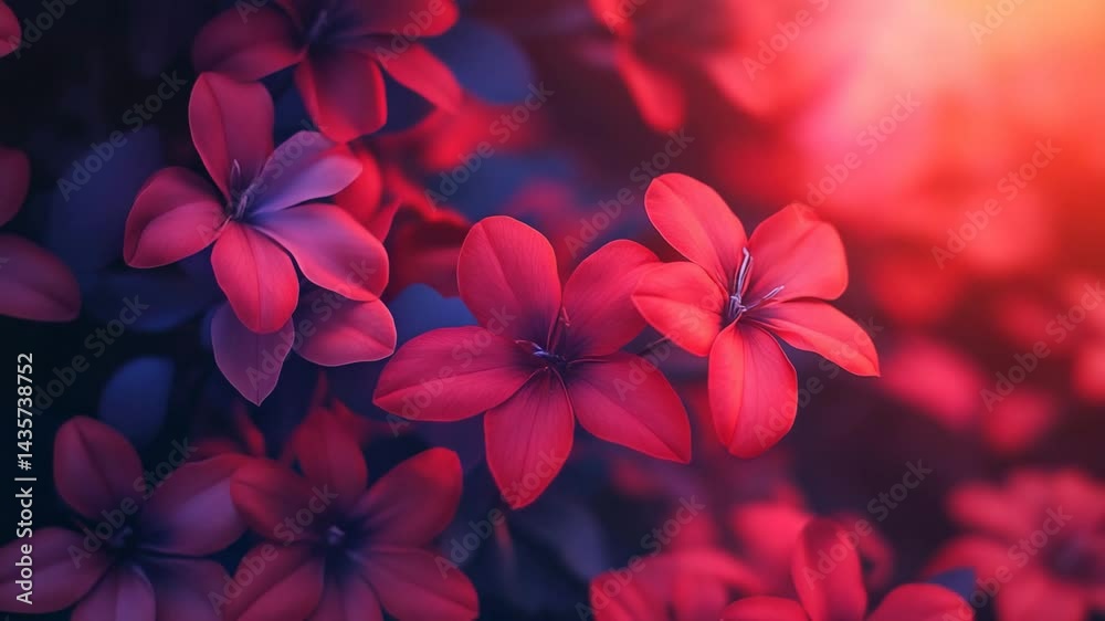 red flower background, grass and flowers, garden, nature, beautiful, wildflower, pink flower, spring