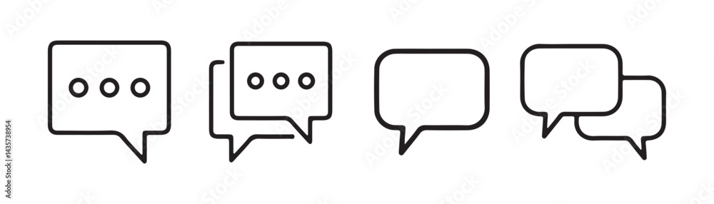 Set of message icon collection. Text message icon. Vector illustration eps 10 Set of message icon collection. Text message icon. Vector illustration eps 10