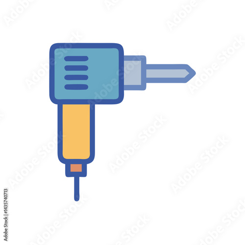 Modern Vector Illustration of an Electric Screwdriver Tool