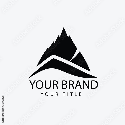 Mountain Peak Logo - Adventure, Outdoor, Hiking, Nature Travel Brand Identity


