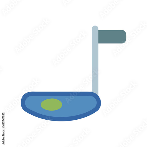 Stylized minimalistic golf putt practice graphic against black backdrop
