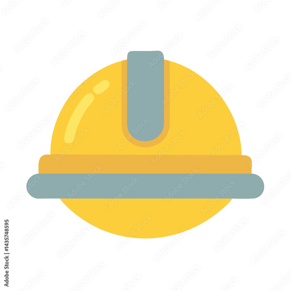 Illustration of a yellow construction hard hat on black Illustration of a yellow construction hard hat on black