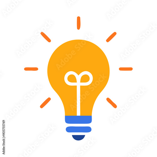 Bright lightbulb icon on black background symbolizing new ideas