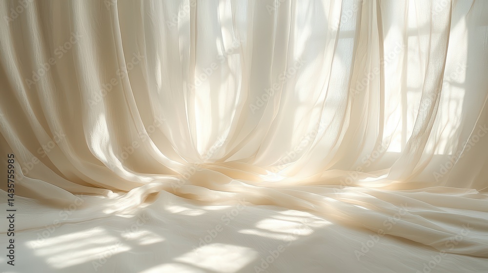 Obraz premium Airy backdrop in gentle cream with a smooth finish jpeg background image