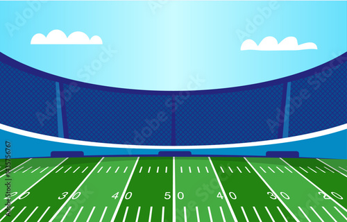 Minimalist American Football Field Vector