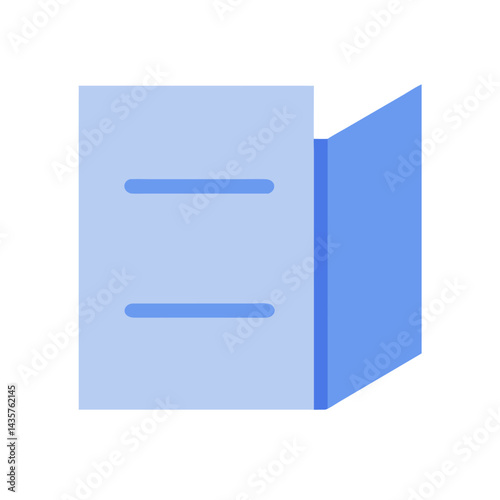 Flat vector folder icon against black background illustration style