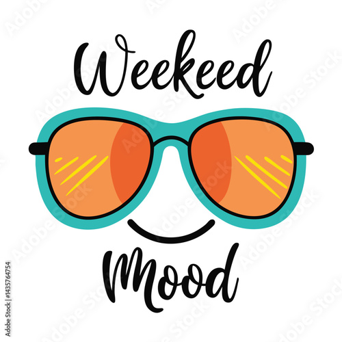 Vector illustration of sunglasses with ocean reflection (1) vector illustration