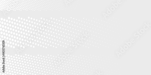 Wallpaper Mural Dot white gray wave light technology texture background. Abstract big data digital concept.  vector illustration eps10 Torontodigital.ca