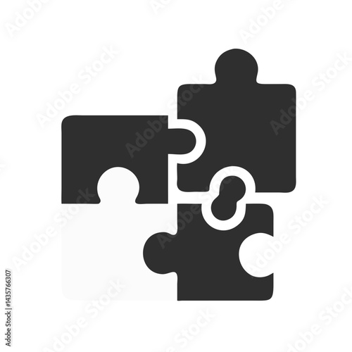 Connected puzzle pieces symbolizing unity teamwork and problem solving