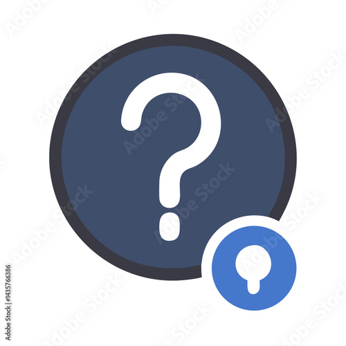 Blue question mark icon for help and support services