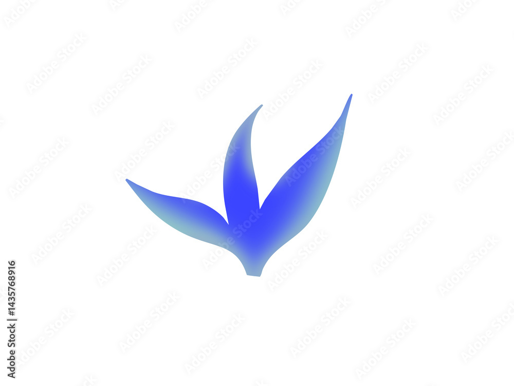 Naklejka premium minimalistic blue bird in flight abstract logo design concep