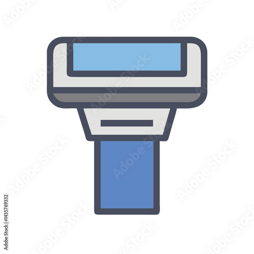 Modern air conditioner unit vector icon isolated on black