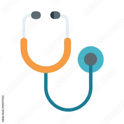 Isolated medical stethoscope on black background healthcare illustration design