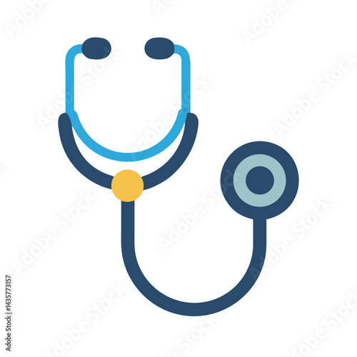 Vector stethoscope illustration for healthcare or medical concepts
