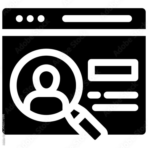 Online Recruitment icon symbol. Vector illustration.
