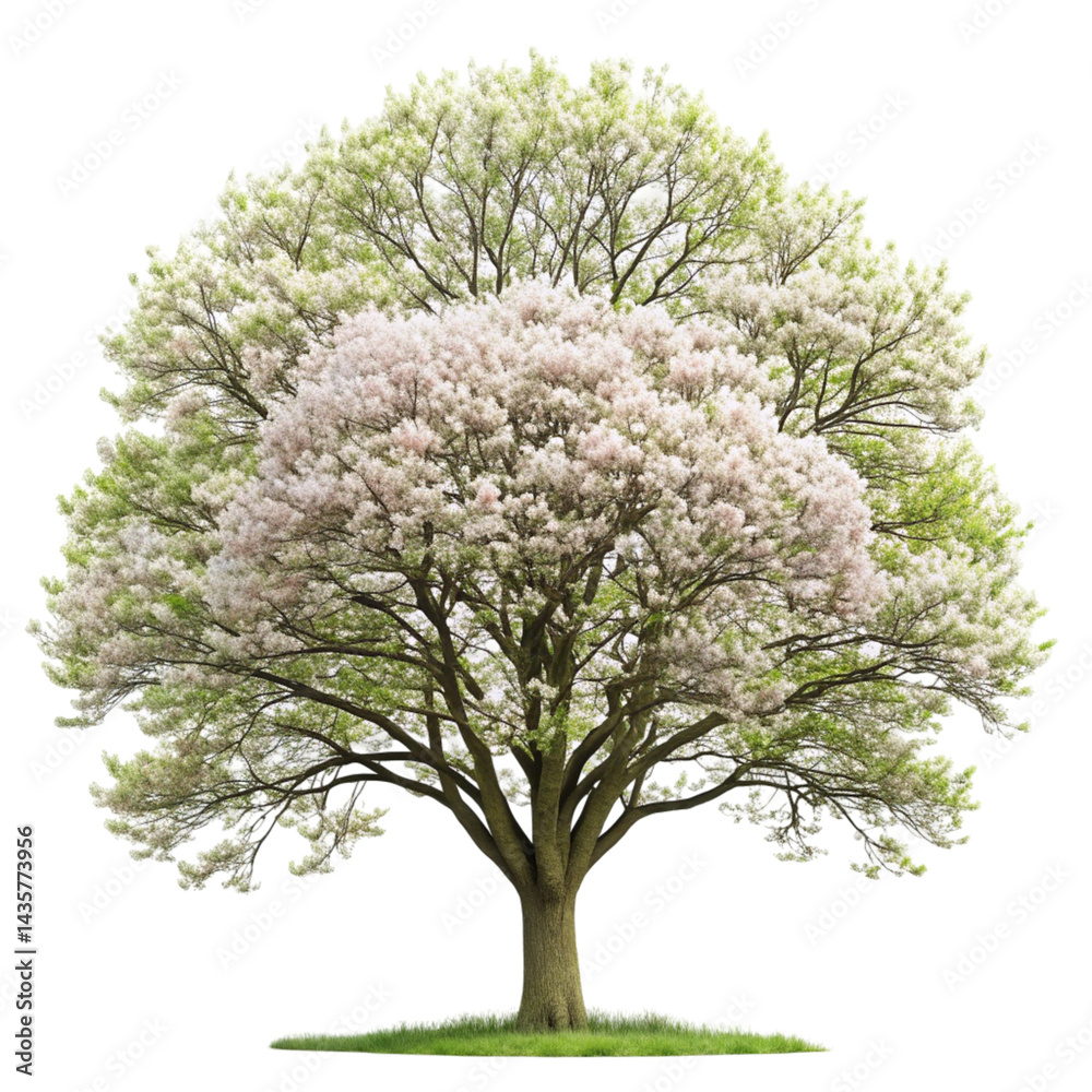 Fototapeta premium isolated tree with flowers