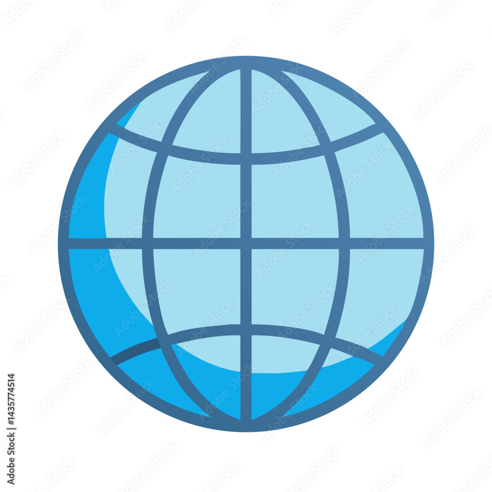 Globe illustration with grid lines on black background image Globe illustration with grid lines on black background image