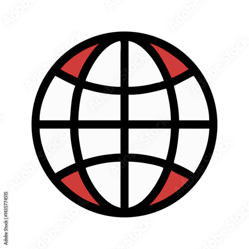 Geometric globe illustration against black background for global concepts