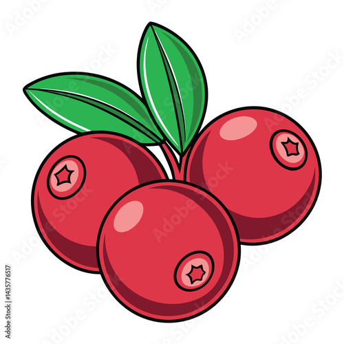 Red berries with green leaves