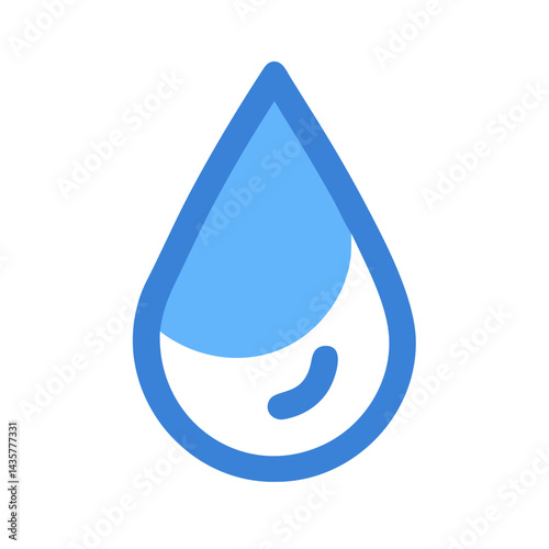 Clean vector drop on black background with inner reflection