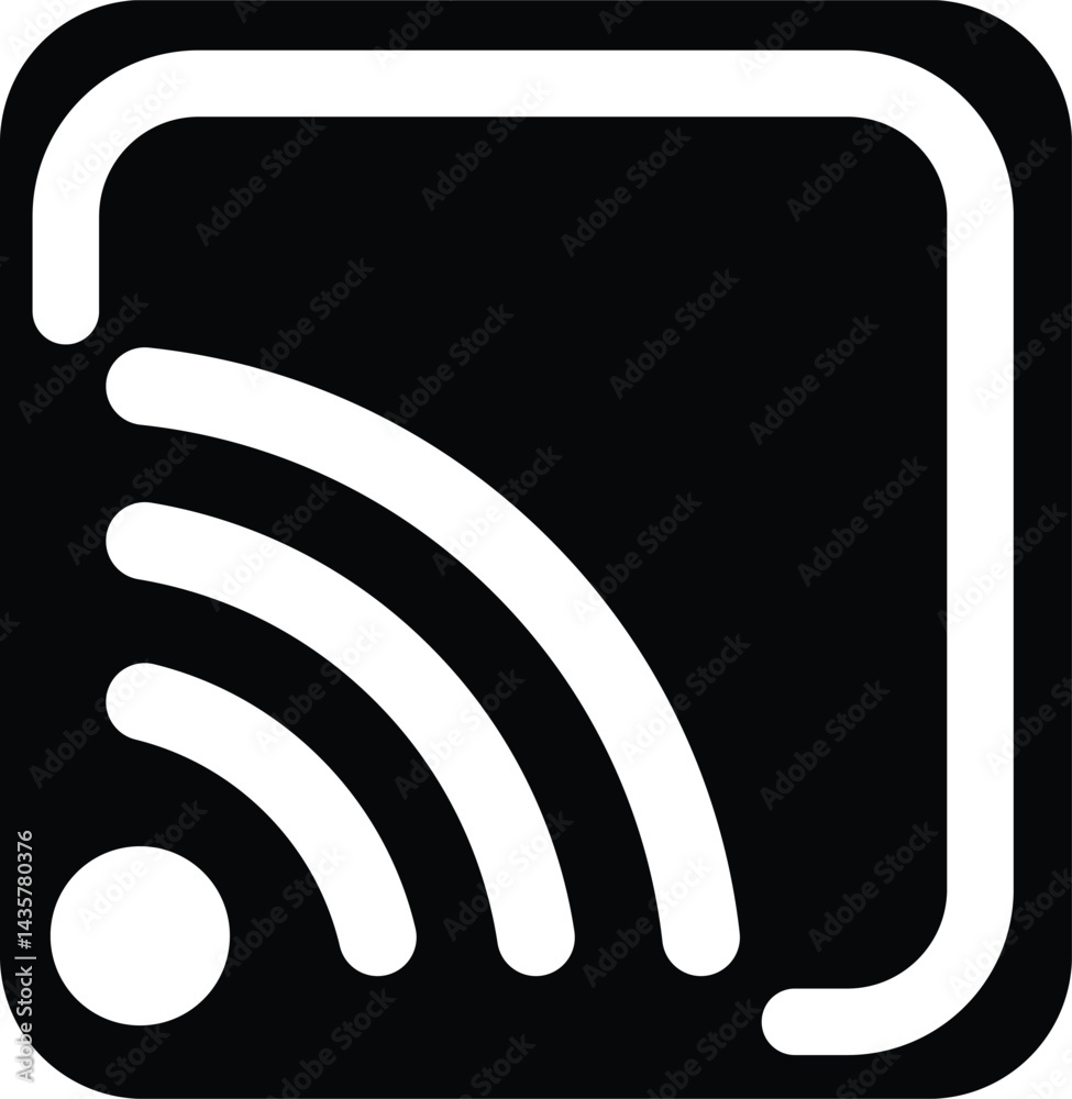 Clean vector illustration of screen mirroring symbol silhouette in black. Clean vector illustration of screen mirroring symbol silhouette in black.