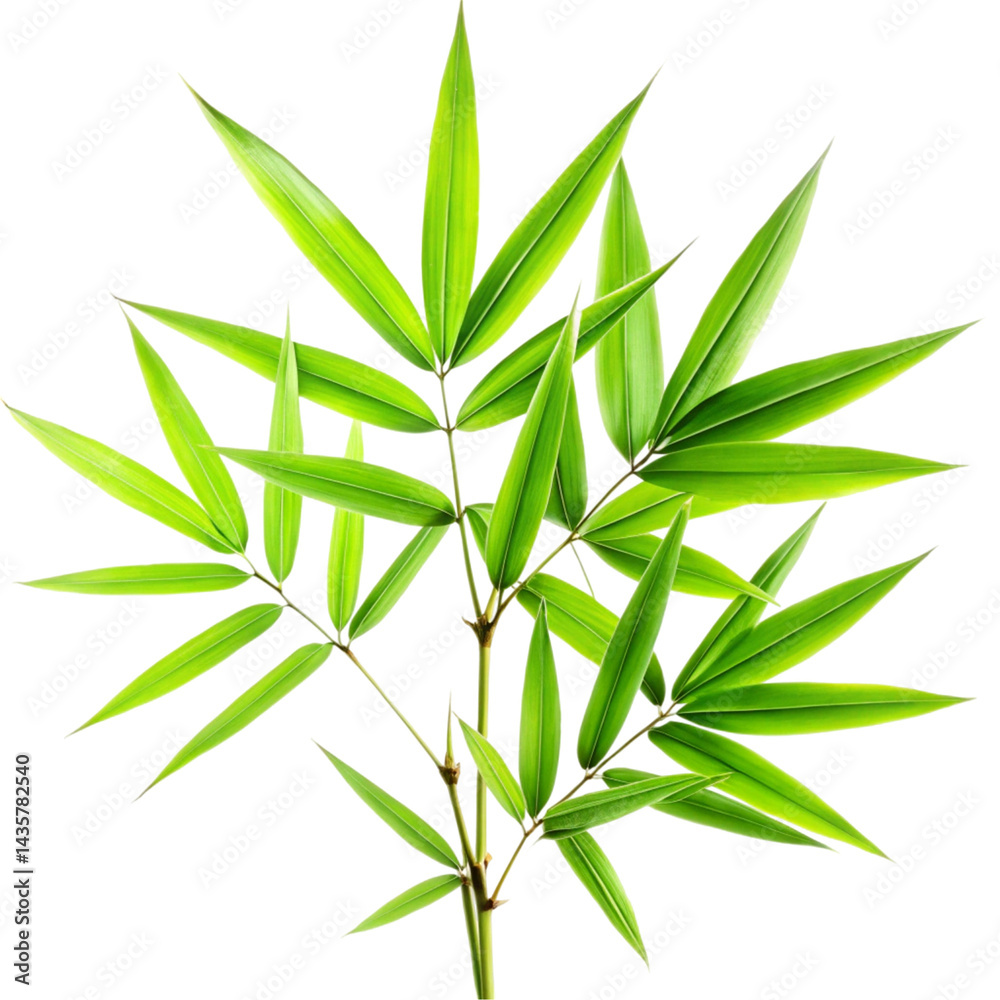 Fototapeta premium bamboo leaves on white background
