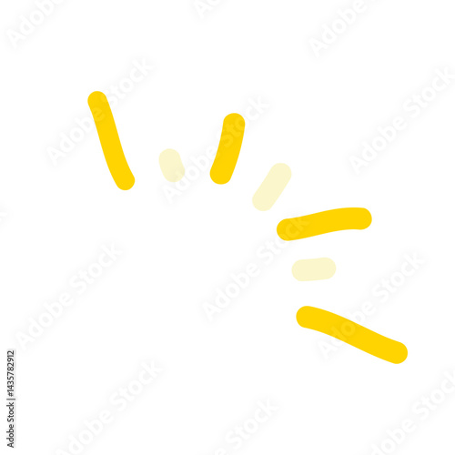 Hand drawn surprise line doodle expression. Flat decorative vector design isolated illustration.	
