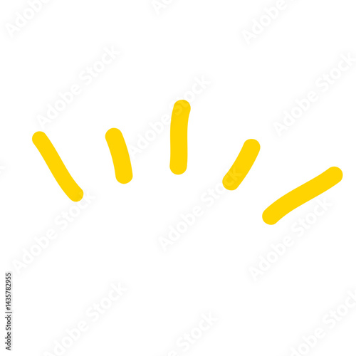 Hand drawn surprise line doodle expression. Flat decorative vector design isolated illustration.	