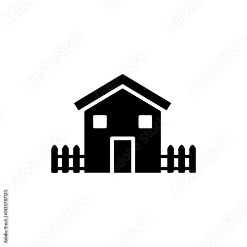 A Chicken Coop with a Wooden Door and Small Windows Surrounded by a Wooden Fence