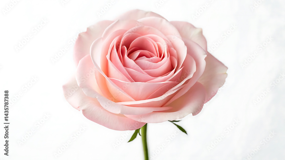 Fototapeta premium Elegant Pink Rose Blossom A Close-Up Photograph of a Delicate Flower