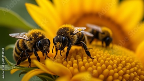 Wallpaper Mural bee on sunflower Torontodigital.ca