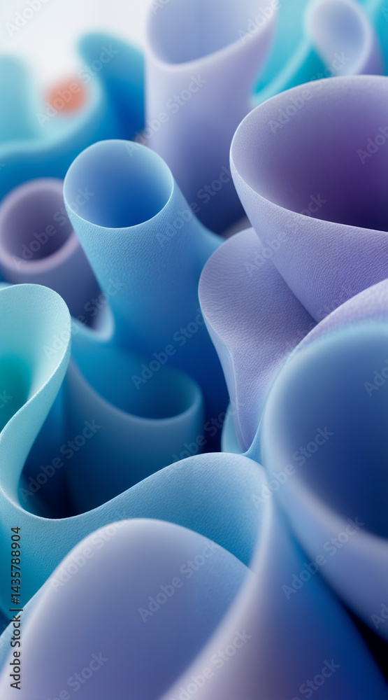 Obraz premium Abstract Colorful Paper Scrolls
