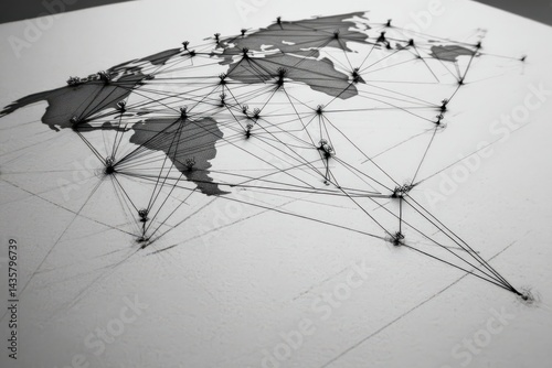 Abstract Global Network Connection Illustration for Digital Concepts
