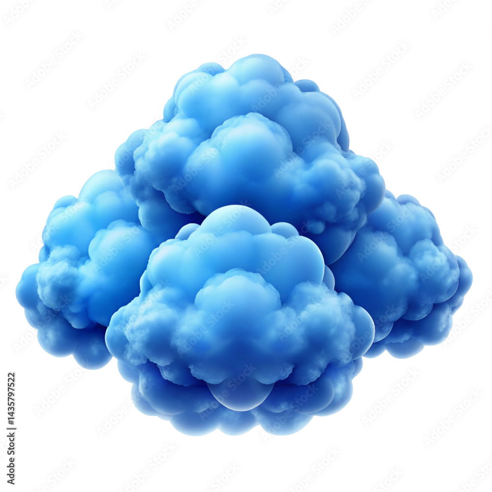 blue cloud on white background blue cloud on white background