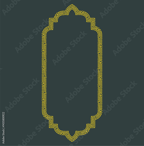 Eslimi Tazhib Iranian Art Design Text Box Floral Vector