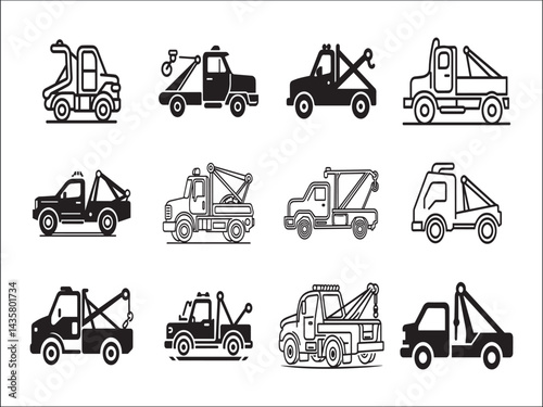 set of construction machines