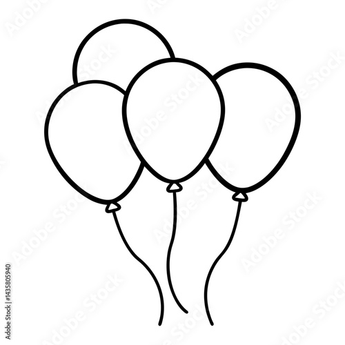vector illustration of balloons isolated on white