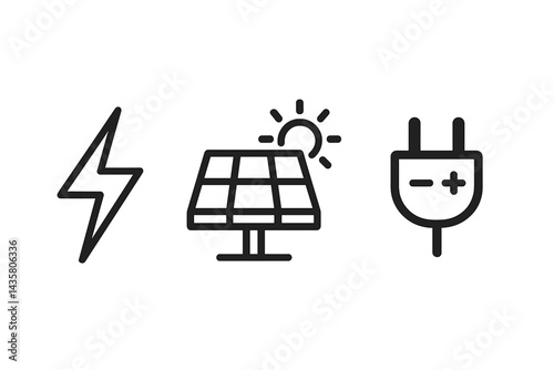 Icons representing energy are used to signify generation, storage, and delivery