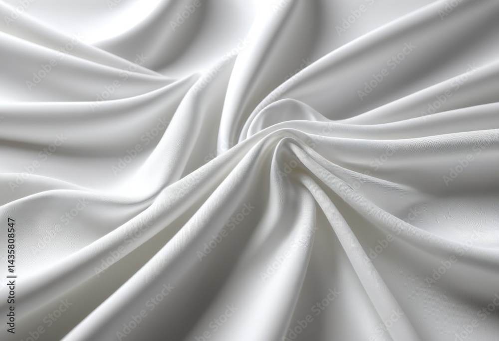 Obraz premium Close-up of white fabric with very large folds