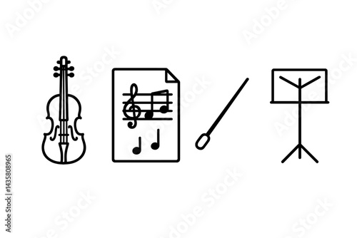 Orchestral icons representing performance essentials