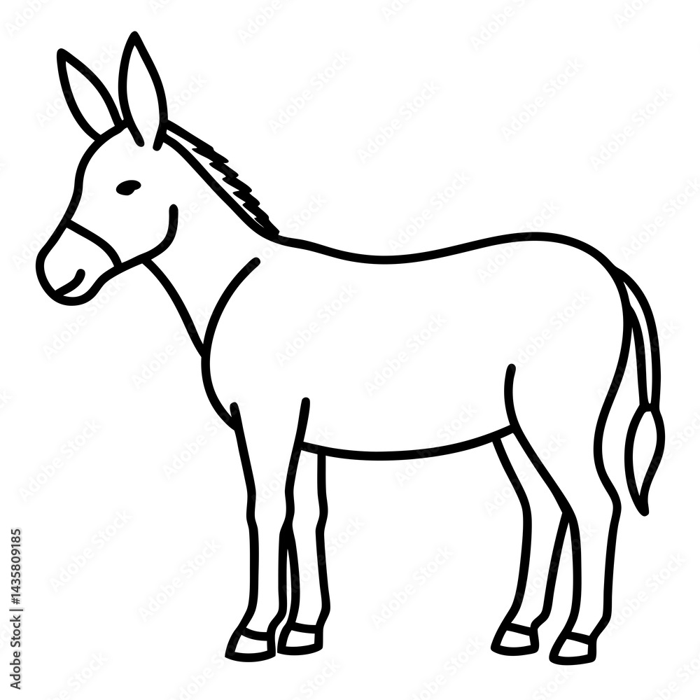 Donkey Sketch Vector Donkey Sketch Vector