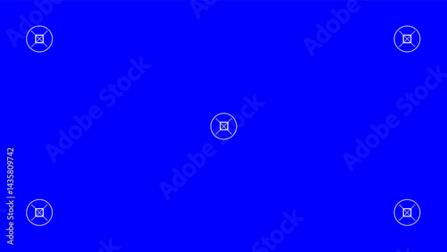Blue Screen Background with Tracking Points, Viewfinder Border, and Film Overlay – Perfect for Video Editing and VFX