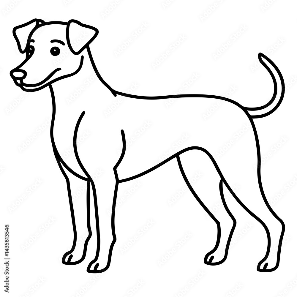 Minimal Dog Outline Graphic Minimal Dog Outline Graphic