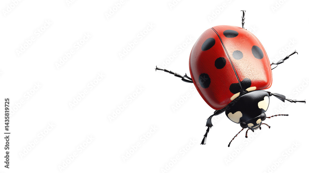 Vivid 3D Ladybug Isolated on Transparent Background for Graphic Design Projects Vivid 3D Ladybug Isolated on Transparent Background for Graphic Design Projects