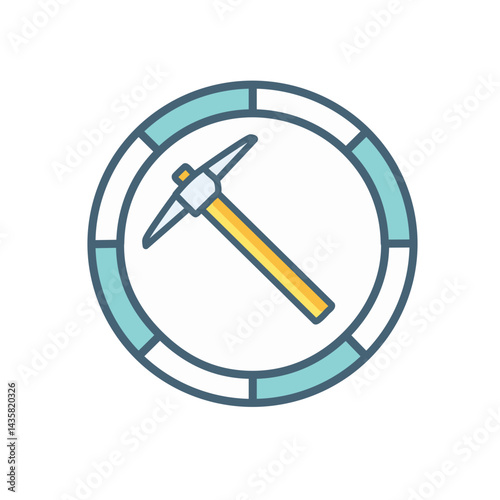 mining icon vector on white background