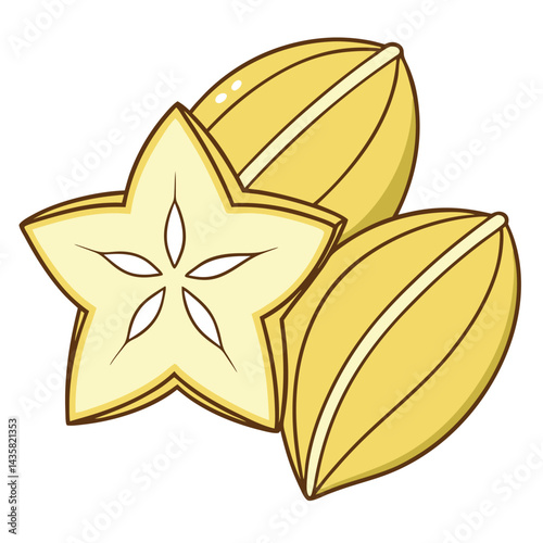 Star Fruit Illustration