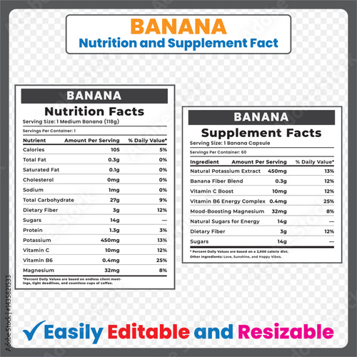 banana supplement facts
banana nutrition facts
banana nutrition label
banana vitamin supplement
banana supplement label
banana nutritional value
banana food label