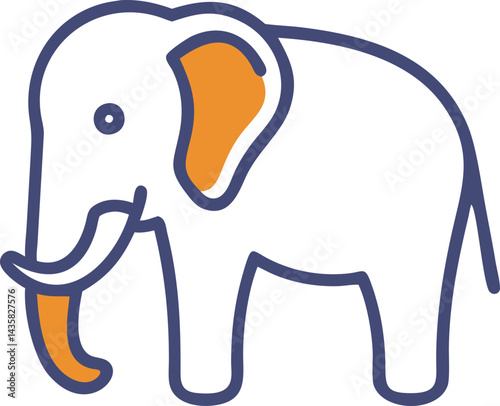 Animal Wildlife icon, cute animal icon, 